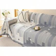 sofás y sofásGugxiom Fundas de sofá Estilo Bohemio Funda de Sofá Reversible de Chenilla Cubre Sala en L para sofá de 3 plazas 2 plazas y 1 Plaza Gris 180 * 130cm - Gris - Ver 2