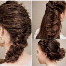 Set de 10 piezas de herramientas para peinado, trenzador de onda espina de pescado, trenza de pulpo, fabricante de trenzas retorcidas para peinado - A-negro - Ver 3