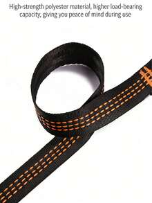 (2.6m Buckle) Professional Hammock Binding Rope - Multi-Loop Design, High Load Bearing, Reinforced Black High-Strength Polyester Webbing - Multicolor - View 5