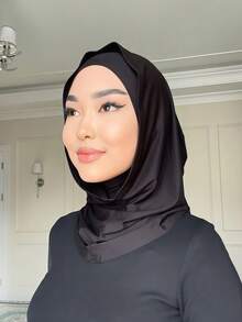 1 chiếc khăn trùm đầu nữ màu trơn kiểu Balaclava, khăn giữ ấm cổ, băng đô co giãn, thoáng khí, thoải mái, co giãn, vành rộng, thấm hút mồ hôi, đa chức năng, khăn thể thao thời trang tối giản, mũ trùm đầu và băng đô đi kèm, thích hợp cho bãi biển, kỳ nghỉ. - Nhiều màu - Xem 7