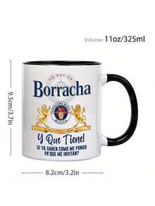1pc, 11Oz Amusing Ceramic Coffee Cup - "So What!They Already Know How I Get, Why Invite Me?"Humorous And Ironic Design, White With A Boracha Beer Bottle Illustration, Ideal Gift For Coffee Enthusiasts - Hồng - Xem 4