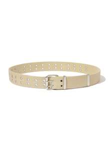 1 pieza Cinturón de lona con ojetes de estilo punk unisex, accesorio de moda callejera personalizado, estilo de carga utilitario, opciones de varios colores - Albaricoque - Ver 2