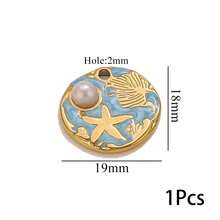 1/5pcs Lot Stainless Steel Charms Oval Dolphin Enamel Fish Charm Jewelry Making Materials For DIY Earring Pendant Supplies Crafts - Yellow Gold - View 20