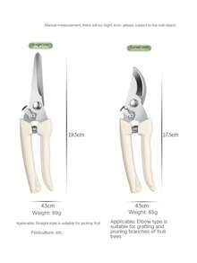 Pruning Shears, Full Set Of Gardening Scissors, Curved Head Fruit Picking Shears, Spring-Loaded Manual Tool Clippers - A - View 5