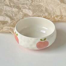 Stylish Ceramic Glazed Cute Fruit Bowl, Household Rice Bowl, Children's Bowl, Yogurt & Salad Bowl - Multicolor - View 9