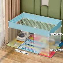 Modular Pet Fence, Large Space Plastic Cage, Escape-Proof Design, Suitable For Puppies, Kittens, Guinea Pigs, Ferrets, Rabbits And Other Small Pets - Assembled Version - View 6