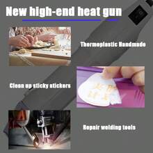 New High-End Handheld Mini Hot Air Gun, 10-Layer Mica Plate Matte Texture, Mini Hot Air Gun Compact Heating Gun For Phone Film Shrink Wrap Repair Electronics - Multicolor - View 8