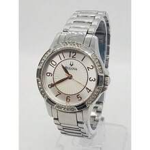 Bulova Swarovski Crystals Mother Of Pearl Dial Silver Tone Women's Watch 96L161 - 均碼 - 查看 2