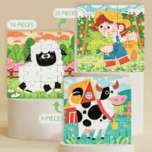 50pcs Montessori Magnetic Puzzle Book, 3-In-1 Colorful Animal, Vehicle, Farm, Ocean Scene Puzzles, Suitable For 3-6 Years Old Kids, Magnetic Game Book, Portable Travel Quiet Book, Montessori Toys, Cognitive Observation, Hands-On Learning, Preschool Kindergarten Activity, Christmas Birthday Gift For Boys And Girls - Multicolor - View 11
