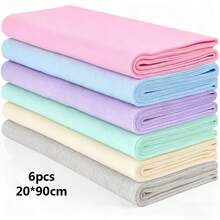 6 st/set 30x90 cm mjuka filttyger för gör-det-själv, 1 mm tjocka nonwoven-ark i drömlika färger för hantverk, sömnad av dockor, lapptäcke och högtidsdekorationer, två storlekar att välja mellan, flera färger, rekvisita för påskfest och evenemang - Multifärgad - Visa 15