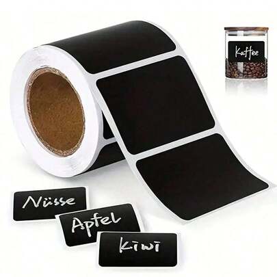 Waterproof Label Stickers, Removable Home Kitchen Jar Bottle Stickers, Waterproof Chalkboard Sticker Labels Decor