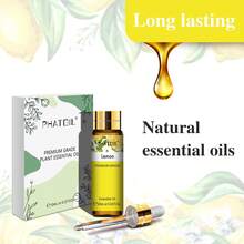 10毫升/0.33液盎司 PHATOIL 精油，适用于香薰机、加湿器、按摩、沐浴和放松。成分包括：薰衣草、茉莉、尤加利、香草、薄荷、檀香、乳香、甜橙、依兰、柠檬、玫瑰、佛手柑、茶树、丁香、柠檬草、岩兰草、迷迭香、天竺葵、肉桂、葡萄柚、洋甘菊、快乐鼠尾草、生姜、没药、橘子、百里香、雪松、薄荷、橙花。 - 多樣化香型 - 查看 3