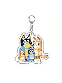 1套/5个装 Bluey 家族亚克力钥匙扣挂件包包挂件 Bingo Friends 娃娃挂件，非常适合节日、粉丝和送礼，完美的派对和节日礼物，嘉年华玩具（款式随机） - 彩色 - 查看 6