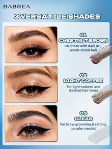babrea 睫毛眉毛染色套装，专业速效染色套装，易于使用，效果自然，适合初学者和美发沙龙的DIY眉毛睫毛染色入门套装 - 01栗棕色 - 查看 7