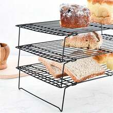 1/3 Tier Cooling Rack, Suitable For Cookies, Cakes Etc. - Can Cool Batches Of Cookies, Cake Layers Or Finger Foods, Black - Black - View 7