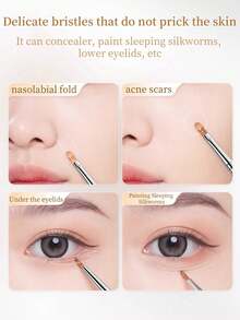 1pc Multi-Functional Makeup Brush, High-Gloss Rhinestone Highlighter & Concealer Brush, Eyebrow Brush, Dual-Ended Eye Shadow Brush, Suitable For Liquid & Powder, Creative Makeup Gift - Multicolor - View 7