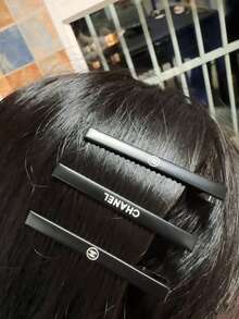 3 SET Chanel Beaute Hair Pin Hair Clip Hair Accessory Limited 6cm Black Novelty - Black - View 4