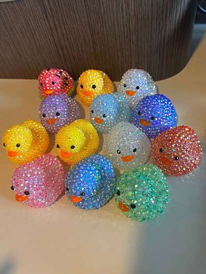DIY Diamond Cartoon Duck, Interesting Multicolor Handmade Craft, Includes Diamond Pen, Glue, Handmade Decorations