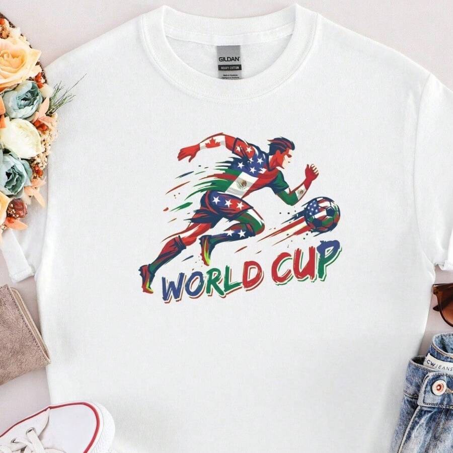 2026 World Cup USA T-Shirt ,World Cup Shirt,USA World Cup Sweatshirt,World Cup Tee - 白色 - 查看 1