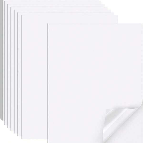 10/20张喷墨打印贴纸，白色哑光贴纸，全页标签，适用于喷墨打印机，A4尺寸