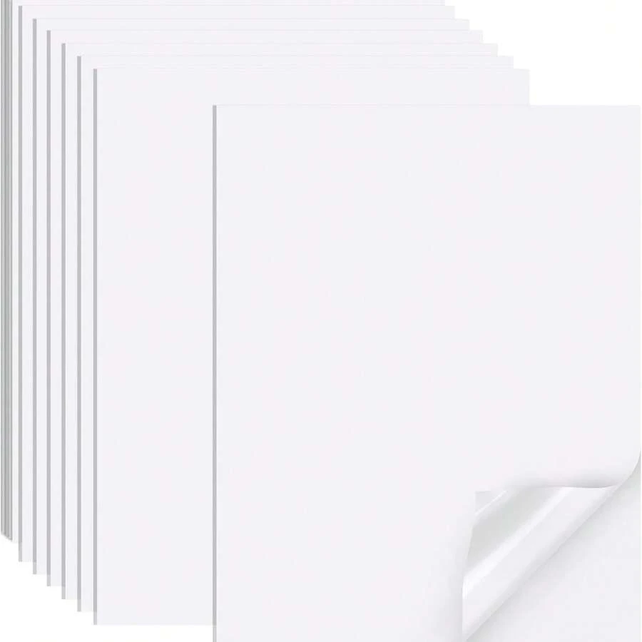 10/20pcs Inkjet Printable Stickers, White Matte Sticker Paper, Full Page Labels For Inkjet Printer, A4 Size - A4 - View 1