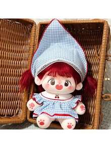 Blue Plaid Skirt Set Suitable For 20cm Doll, Selling Clothes & Jacket Only, Not Including Doll - Blue - View 2