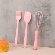 3pcs Heat-Resistant Silicone Baking Set, Including Spatula, Basting Brush, And Hand Whisk, Suitable For Home Baking - Multicolor - View 9