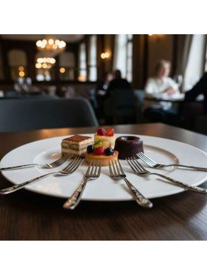 kit com 6 MINI Garfos Multiuso com Estampada Elegante Premium  15x2cm - AB435D