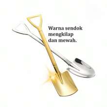 Stainless Steel Rust-Proof Cute Spoon-Shaped Dessert Spoon - Silver - View 5