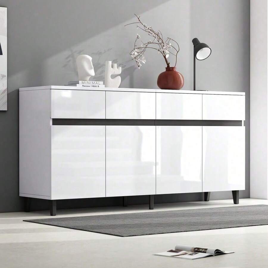 Storage Cabinets - White + Particle Board-1 - View 1