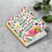 1pc Notebook With Simple Icon Patterns, Perfect Gift For Friends, Writing Notebook, Diary, Office Supplies, Birthday & Christmas Gift, 13.97x21.08cm, 50 Pages - Rectangle - View 3