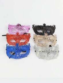 Mặt nạ ren che nửa mặt hình cáo lấp lánh, thích hợp cho tiệc Halloween, lễ hội hóa trang, mặt nạ nhựa hình cáo rỗng màu vàng che nửa mặt, mặt nạ hóa trang vui nhộn, mặt nạ lễ hội Venice, mặt nạ dự tiệc thích hợp cho các lễ kỷ niệm và trang trí Giáng sinh. - Mặt nạ ren - Xem 2