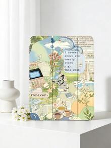 1 件装拼布图案彩绘平板电脑保护套，兼容 Mini4/Mini5/Mini6/Mini7/Air/Air2/9.7/10.2/10.5/Air4/Air5/10.9/Pro 11 英寸/第十代/Air 11 英寸 (M2)-2024/Pro 11 英寸 (M4)-2024/Air 11 英寸 (M3) 2025/(A16) 11 英寸第十一代 2025，Galaxy Tab A8 10.5 英寸 2022。产品特点：不含触控笔，内置触控笔插槽，三折支架，TPU 软边保护，磁吸式睡眠/唤醒功能，清新/优雅/文艺/可爱/趣味/治愈/个性化设计，带触控笔插槽的三折平板电脑保护套 - 彩色 - 查看 2