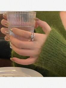 1pc Thorny Camellia Flowers Open Ring For Women Sweetheart Style Original Design Rose Shaped Adjustable Bff Matching Rings For Sisters Valentines Mom Mother Mother's Day Gift - Vàng - Xem 3