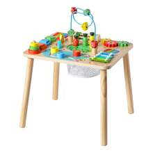Montessori Activity Table For Toddler 1-3 Years Old, 13 In 1 Wooden Learn Activity Desk, Baby Play Table For Boys & Girls Aged 6+ Months, Great Birthday, Christmas, Children's Day Present - 13 trong 1 - Xem 8