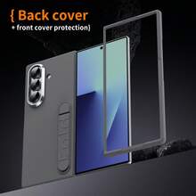 Compatible con Samsung Galaxy ZFold3 ZFold4 ZFold5 ZFold6 ZFold7, Funda de teléfono con soporte de unicolor minimalista, Funda protectora de teléfono versátil y de moda unisex - Estrella solitaria - Multicolor - Ver 5