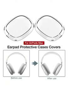 柔软防刮透明保护壳，Max TPU 无线防震耳机保护套，透明 - 無色 - 查看 4