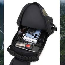 Luya Bag, Camouflage Outdoor Chest Bag, Men's And Women's Multi-Functional Single Shoulder Diagonal Cross Bag, Running Bag, Tactical Equipment, Waterproof Sports Mountaineering Travel Backpack, Hiking, Running, Traveling, Birthdays, New Gifts For Friends And Family - 棕色 - 查看 8