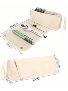 2-In-1 Heat Resistant Hair Tools Travel Bag With Heatproof Mat, Portable Heatproof Sleeve For Curling Iron, Hair Straightener, Blow Dryer, Styling Tools For Stylist & Travel Travel Carrying Organizer Bag For Crimping Hair Tools(Curling Iron, Hair Dryer), Hair Clips, Hair Straightener, Ideal For Home & Travel, Great Gift For Valentine's Day & Mother's Day Makeup Bag Makeup Bags Makeup Organizer Make Up Organizer Makeup Storage Make Up Bag Cyber Monday Holiday Gift Velvet Party New Year Birthday Gifts For Girlfriend, Mother, Wife, And Friends Valentine's Day Gifts New Year Gifts Valentines Gifts - 黑色 - 查看 13