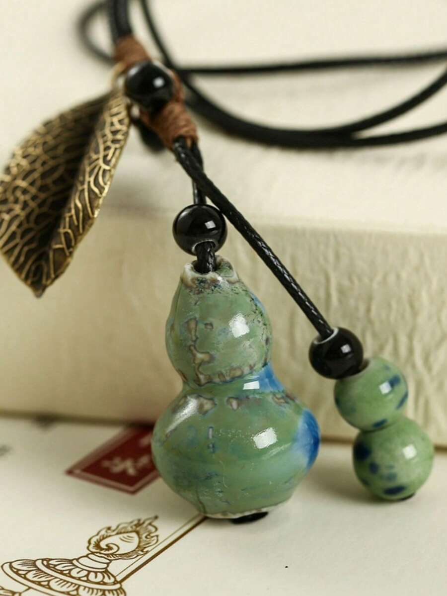 Kalung Liontin Panjang Gaya Retro Serbaguna Gaya Cina Baru yang Viral (Berdasarkan Barang Asli) - MultiWarna - View 1