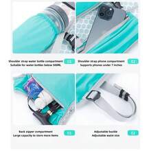 1PC Outdoor Sports Multifunctional Storage Bag, Lightweight Running Backpack With 500ml Water Bottle Pocket, Reflective Hydration Phone Pack, Breathable Anti-Slip Chest Pack For Women Men Running Cycling Marathon Camping.Mini Backpack,Backpack,Hiking Backpack,Backpack Purse For Women,Glowmode,Glowmode Bag,Tactical Gear,Running Vest Women,Gym Backpack,Gym Bags,Gym Bag,Travel Backpack,Running Vest. - 薄荷藍 - 查看 4