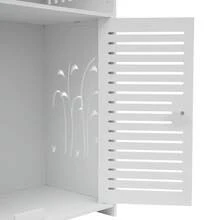 WUPYI2018 Badezimmer-Aufbewahrungsschrank Badezimmer-Seitenschrank Toiletten-Seitenschrank Weiß, 90 x 40 x 25 cm, Schlanker Aufbewahrungsschrank mit drei Ebenen und einem belüftet - Weiss - Übersicht 7