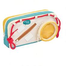 Cute Pencil Case, Suitable For Middle And High School Girls, Large Capacity, High-Quality Pencil Bag, Multi-Layer Stationery Box - Color-blocked Drawstring - Red Apple *Doll Not Included - View 5