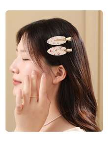 1pc Retro Sweet Cherry Seamless Clip, 2026 New Side Bangs Hair Clip, Hair Accessory, Hair Claws, Hair Slide, Hair Barrettes - Multicolor - View 3