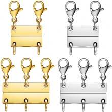 Layered Magnetic Necklace Clasp, 18K Gold And Silver Separators For Stackable Necklace Clasps, Jewelry Clasps For Necklace Separation And Extension - Multicolor - View 6