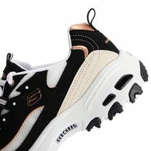 Skechers Women's Shoes 2026 New D'LITES Cushioned Panda Shoes Retro Dad Shoes Thick Sole Height Increasing Sports Casual Shoes 896204-BKGD - Black/Gold - View 10