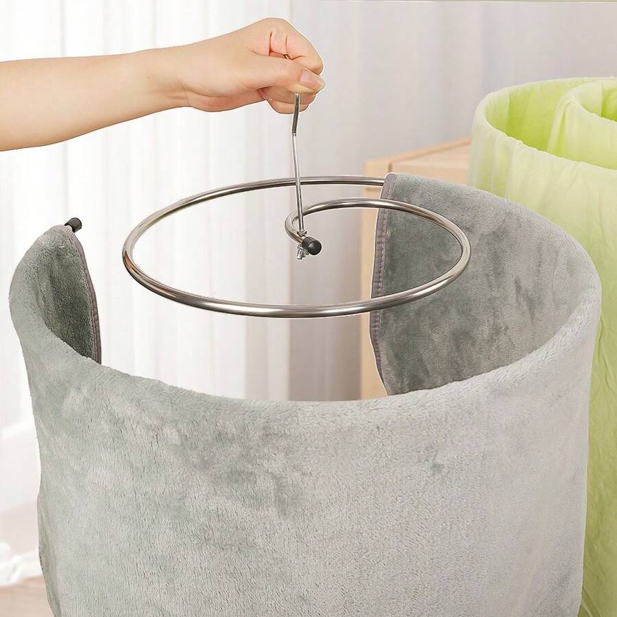 Tendedero redondo de acero inoxidable, perchero espiral ahorrador de espacio adecuado para sábanas, mantas, toallas, material duradero y resistente a la oxidación, aplicable para el hogar, dormitorio, balcón, secado y almacenamiento multifuncional, fácil de usar para un secado rápido y uniforme, plegable para un almacenamiento conveniente - Multicolor - Ver 1