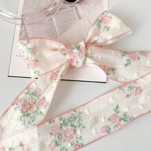 Pita Katun Campuran Berongga 2 Yard, Pita Bertekstur Motif Bunga, Cocok untuk Dekorasi Buket Bunga, Pembungkus Kado, Dekorasi Pesta, Pita DIY Buatan Tangan, Tekstur Halus, Pita Bunga Persik, Pernikahan, Hadiah Hari Valentine, Pita Satin Merah Muda, Gulungan Pita Merah Muda Buatan Tangan, Pita Busur Merah Muda, Pita Buatan Tangan, Pita Elegan, Pita Suvenir Pesta, Pita Dekoratif - 1 buah merah muda - View 2