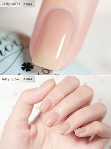 新款裸色美白指甲油，含透明底油、黑色底油、UV灯卸甲油、亮面和哑光面油，适用于美甲凝胶、亚克力按压式美甲贴片，持久耐用，是美甲DIY的理想之选，也是送给女性的美容礼物。 - 彩色 - 查看 5