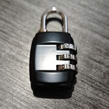 1个3位密码挂锁，重型金属可复位安全锁，小型无钥匙挂锁，适用于行李箱、旅行、健身房储物柜、手提箱、背包、工具箱、学校储物柜和家庭使用 - 小型密碼鎖 - 查看 12